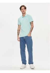 Calvin Klein Jeans Polo Embro Badge J30J325269 Niebieski Slim Fit. Typ kołnierza: polo. Kolor: niebieski. Materiał: bawełna