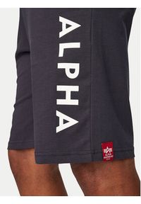 Alpha Industries Szorty sportowe Jersey 116366 Granatowy Regular Fit. Kolor: niebieski. Materiał: bawełna. Styl: sportowy #4