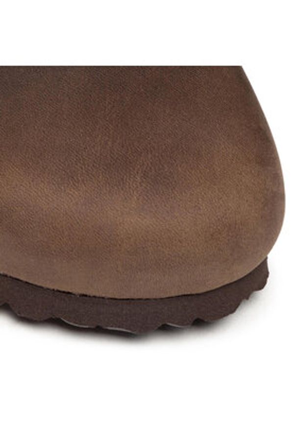 Birkenstock Klapki Boston Bs 860131 Brązowy. Kolor: brązowy. Materiał: skóra