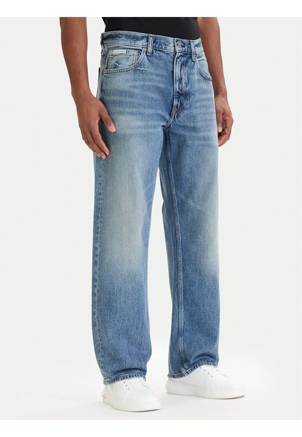 Calvin Klein Jeans Jeansy 90S LV04RF725G Niebieski Straight Fit. Kolor: niebieski