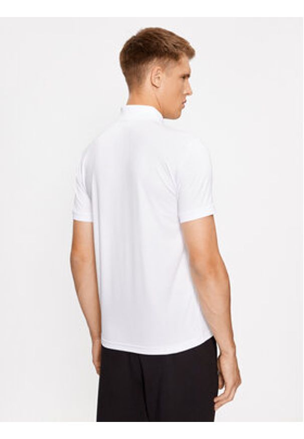 EA7 Emporio Armani Polo 8NPF13 PJRGZ 1100 Biały Regular Fit. Typ kołnierza: polo. Kolor: biały. Materiał: syntetyk, wiskoza