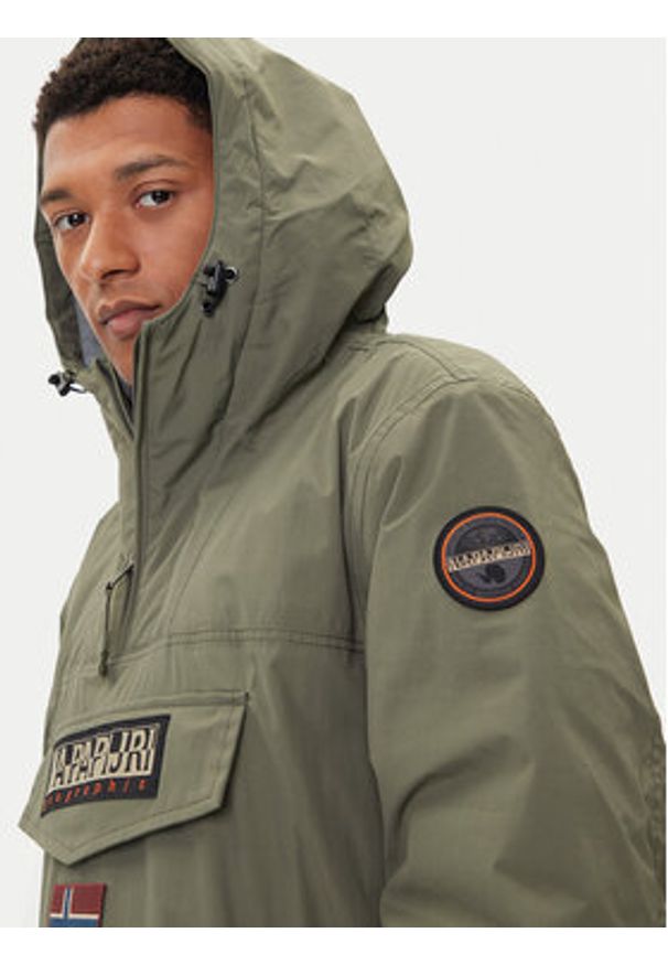 Napapijri Kurtka anorak Rainforest Pocket 2 NP0A4GMD Zielony Regular Fit. Kolor: zielony. Materiał: syntetyk