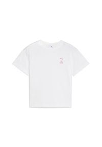 Puma - Dziecięca luźna koszulka PUMA x HELLO KITTY AND FRIENDS z grafiką PUMA White. Kolor: biały. Wzór: motyw z bajki