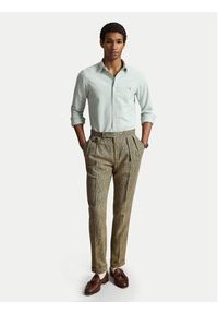 Polo Ralph Lauren Koszula 710792161501 Zielony jasny Slim Fit. Typ kołnierza: polo. Kolor: zielony. Materiał: bawełna #5