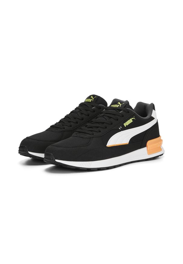 Buty do chodzenia męskie Puma Graviton. Zapięcie: sznurówki. Kolor: czarny, biały, wielokolorowy, żółty. Materiał: materiał, syntetyk, tkanina, guma. Szerokość cholewki: normalna. Sport: turystyka piesza