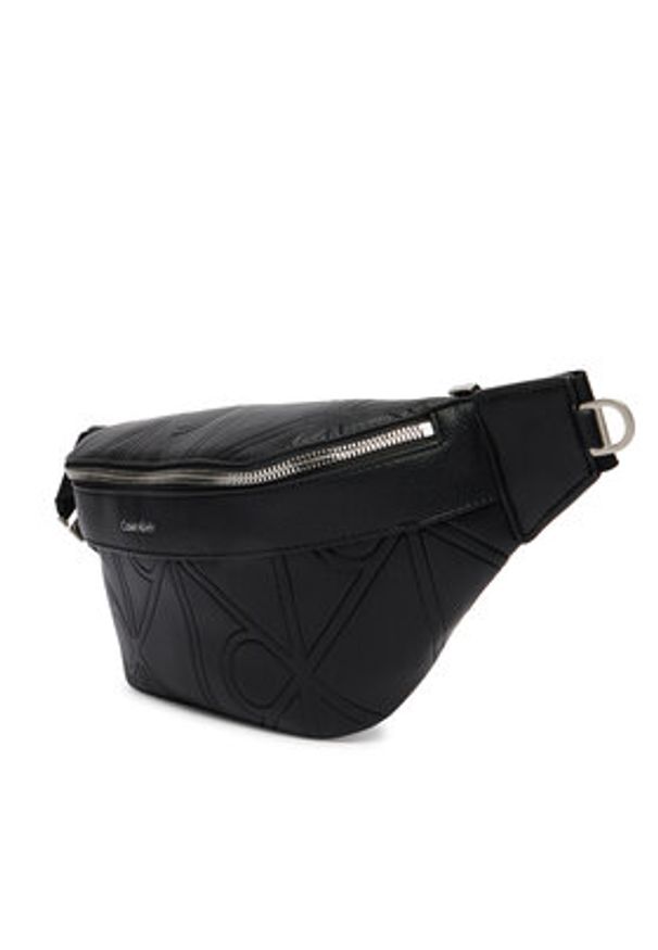 Calvin Klein Nerka Emblem Aop Emboss Waistbag LV04D3332G Czarny. Kolor: czarny. Materiał: skóra