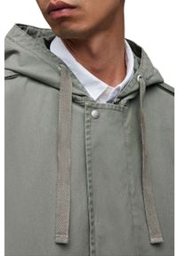 AllSaints płaszcz bawełniany Comiso kolor zielony przejściowy. Kolor: zielony. Materiał: bawełna #5