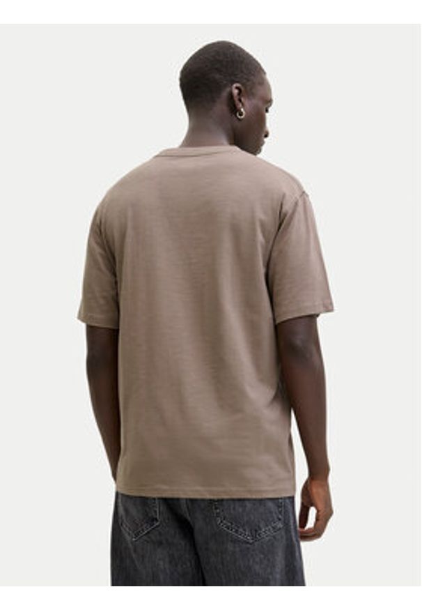 Jack & Jones T-Shirt Dover 12288897 Beżowy Relaxed Fit. Kolor: beżowy. Materiał: bawełna