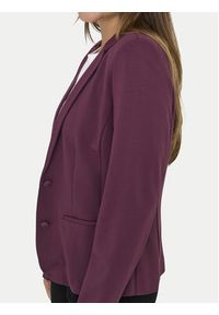 only - ONLY Marynarka Poptrash 15153144 Bordowy Regular Fit. Kolor: czerwony. Materiał: syntetyk