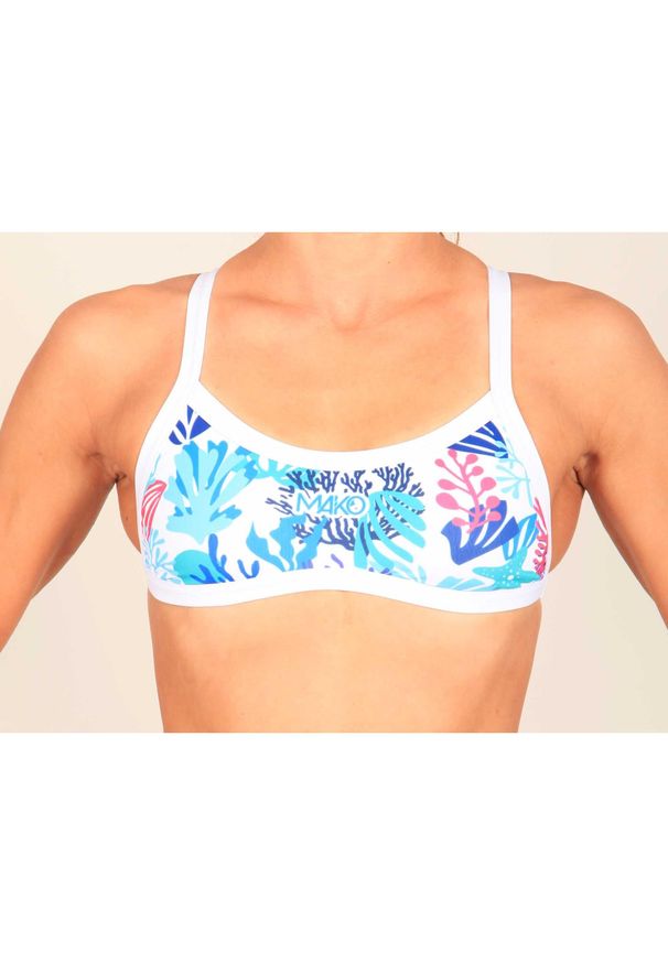 MAKO - Damski top do kostiumu kąpielowego Mako Sunkissed. Kolor: biały, różowy, wielokolorowy, pomarańczowy