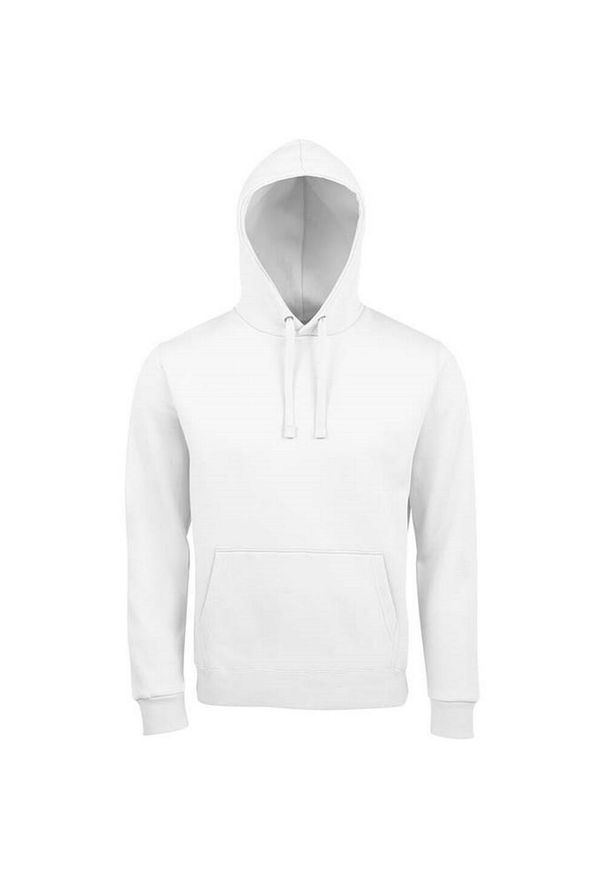 SOL'S - Męska Bluza Z Kapturem Spencer. Typ kołnierza: kaptur. Kolor: biały