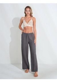 Sinsay - Muślinowe spodnie piżamowe - szary. Kolor: szary #1