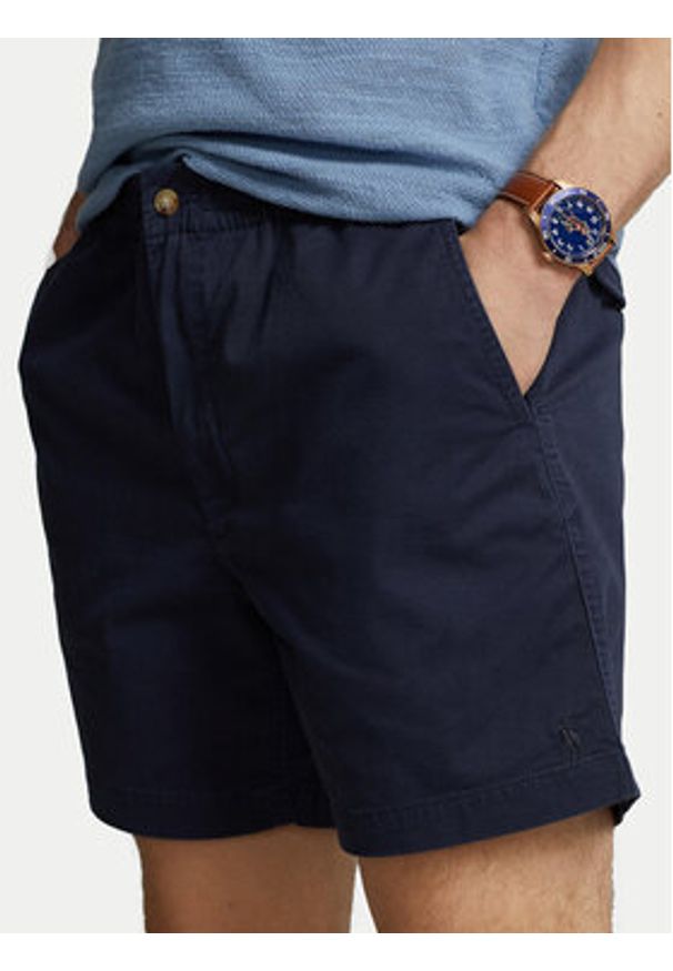Polo Ralph Lauren Szorty materiałowe Prepster 710644995 Granatowy Classic Fit. Kolor: niebieski. Materiał: bawełna