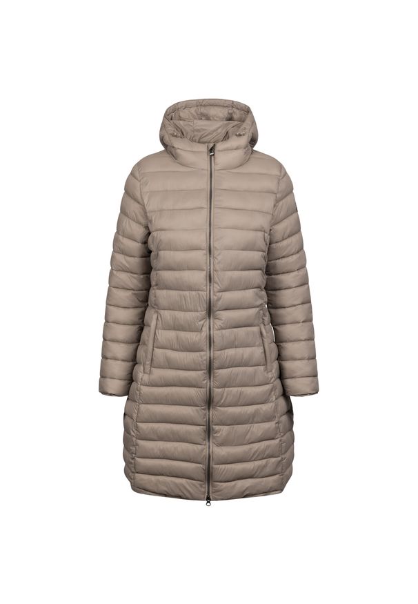 TRESPASS - Kurtka Damska Dorothea Padded Jacket. Kolor: beżowy. Materiał: puch. Sport: turystyka piesza