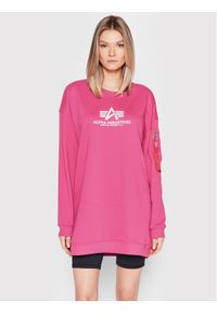 Alpha Industries Bluza Basic 128053 Różowy Oversize. Kolor: różowy. Materiał: bawełna