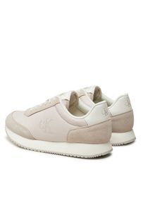 Calvin Klein Sneakersy Runner Laceup Low Mg Mix YW0YW01615 Beżowy. Kolor: beżowy. Materiał: materiał #3