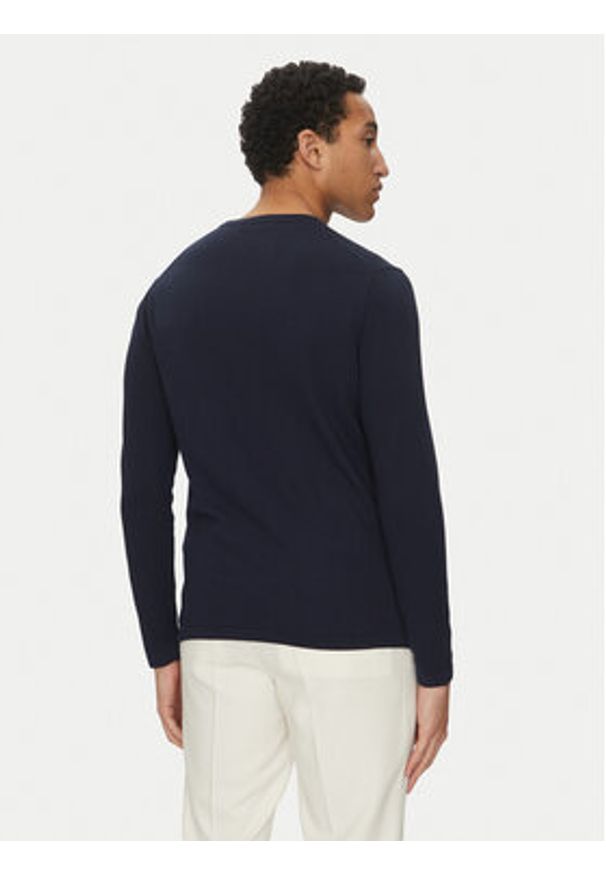 Michael Kors Sweter CB96080FE5 Granatowy Regular Fit. Kolor: niebieski. Materiał: bawełna