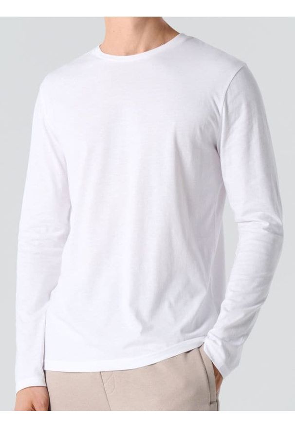 Sinsay - Bawełniana koszulka basic - biały. Kolor: biały. Materiał: bawełna