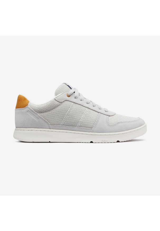Decathlon - Buty do chodzenia męskie Newfeel Walk Protect Mesh. Kolor: biały, wielokolorowy, szary, brązowy. Materiał: mesh. Sport: turystyka piesza