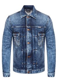 Wrangler - KURTKA JEANSOWA WRANGLER RETRO JACKET BANG ON W442GW24F 112128844. Materiał: jeans. Wzór: aplikacja. Styl: retro #1