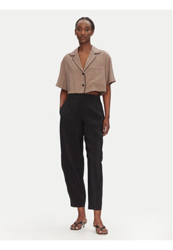 ACCESS FASHION Koszula 53-7043-405 Beżowy Loose Fit. Kolor: beżowy. Materiał: syntetyk