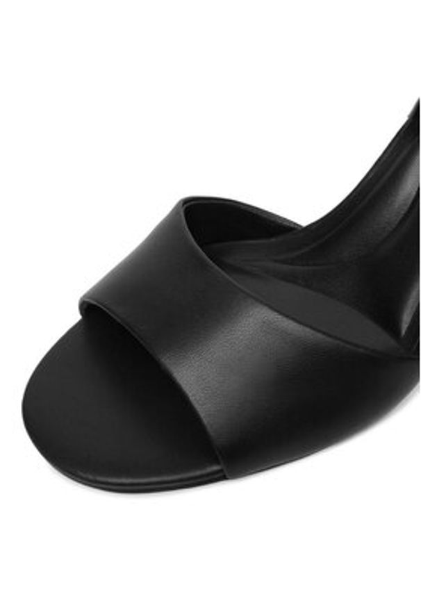 Gino Rossi - GINO ROSSI Sandały C-LT51-38 Czarny. Kolor: czarny. Materiał: skóra