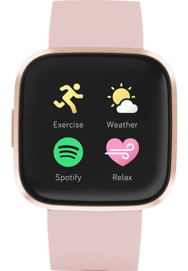 FITBIT - Smartwatch Fitbit Versa 2 Różowy (FB507RGPK). Rodzaj zegarka: smartwatch. Kolor: różowy
