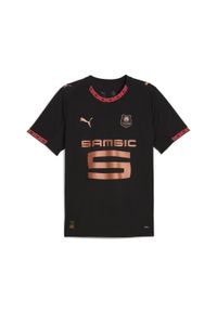 Puma - Męska trzecia koszulka Stade Rennais F.C. 25/26 PUMA Black Copper Metallic. Kolor: czarny, szary, wielokolorowy. Sport: piłka nożna