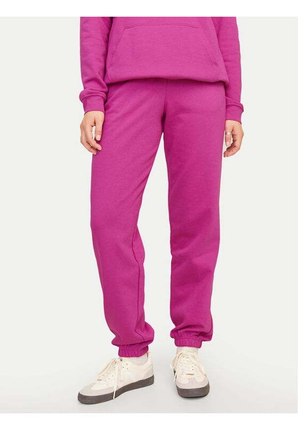 JJXX Spodnie dresowe Abbie 12223960 Różowy Relaxed Fit. Kolor: różowy. Materiał: bawełna, syntetyk