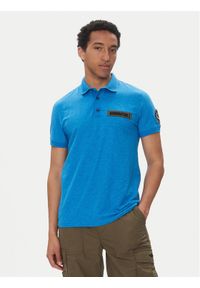 Aeronautica Militare Polo 251PO1865J680 Niebieski Regular Fit. Typ kołnierza: polo. Kolor: niebieski. Materiał: bawełna
