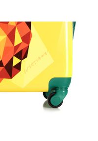 Wittchen - Średnia walizka z ABS-u z nadrukiem. Kolor: żółty. Materiał: guma. Wzór: nadruk. Styl: wakacyjny #8