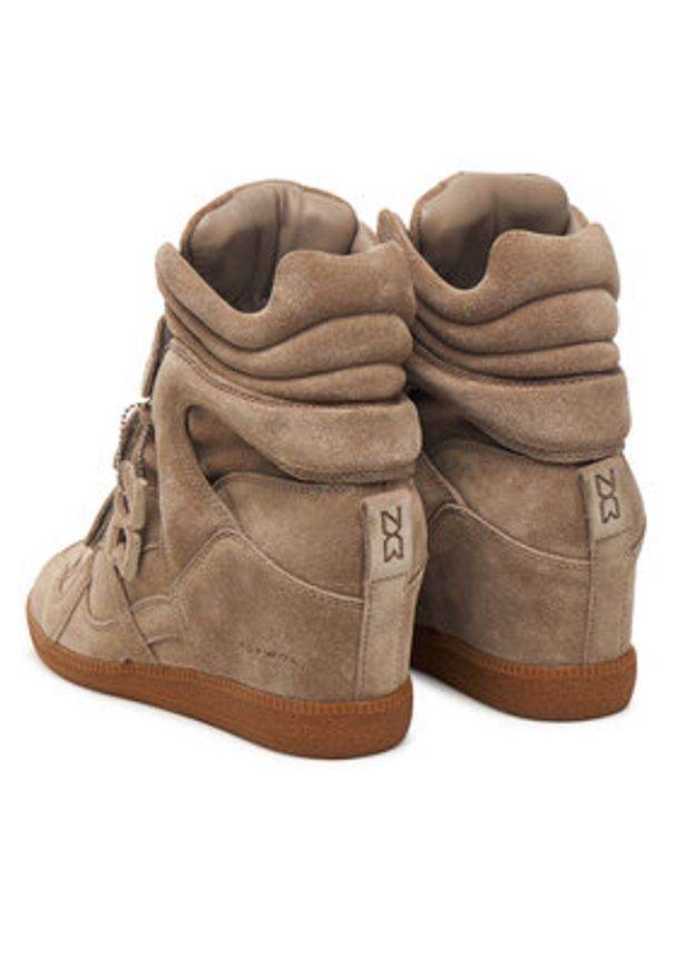 Nokwol Sneakersy Demmi Beżowy. Kolor: beżowy. Materiał: zamsz, skóra