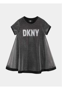 DKNY Sukienka codzienna D32890 S Szary Regular Fit. Okazja: na co dzień. Kolor: szary. Materiał: syntetyk. Typ sukienki: proste. Styl: casual