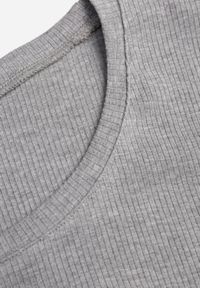 Renee - Szary T-shirt w Prążki z Marszczeniami po Bokach Nedala. Okazja: na co dzień. Kolor: szary. Wzór: prążki. Styl: casual, elegancki #4