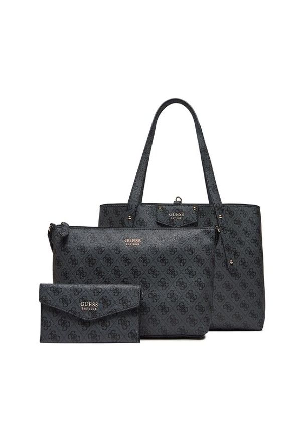 Guess Torebka Brenton Tote HWEBG8 39023 Szary. Kolor: szary. Materiał: skórzane