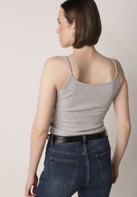 Born2be - Szary Bawełniany Top Bieliźniany z Koronką na Regulowanych Ramiączkach Beralisa. Okazja: na co dzień. Kolor: szary. Materiał: bawełna, koronka. Długość rękawa: na ramiączkach. Wzór: koronka. Sezon: zima, jesień. Styl: casual, klasyczny #6