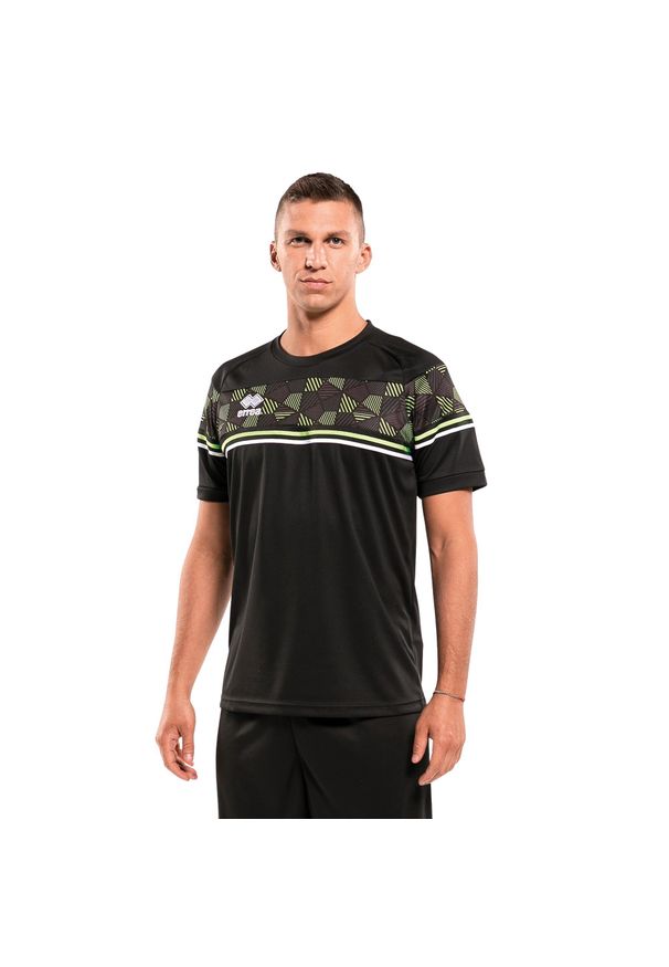 ERREA - Jersey Errea diamantis maglia. Kolor: czarny, zielony, wielokolorowy. Materiał: jersey. Sport: piłka nożna, fitness