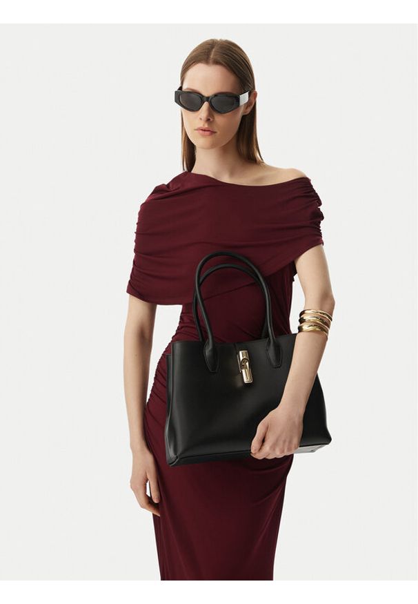 Furla Torebka Goccia M WB01978 ARE000 KH O6000 Czarny. Kolor: czarny. Materiał: skórzane