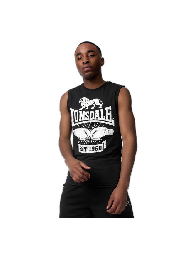 Klasyczny tank top Lonsdale Cleator. Kolor: czarny
