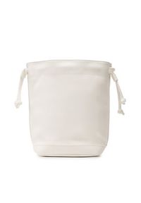 Calvin Klein Jeans Torebka Re-Lock Drawstring Bag Mini K60K610450 Biały. Kolor: biały. Materiał: skórzane