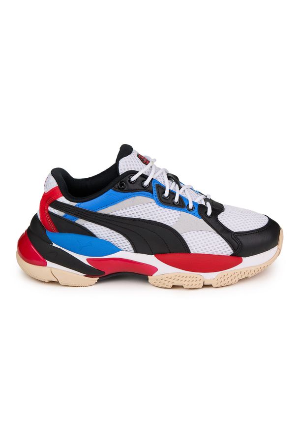 Puma - PUMA LQD Cell Epsilon Nite ZLN 0756 - sneakersy. Okazja: na co dzień. Kolor: czerwony, wielokolorowy, czarny. Materiał: skóra. Sport: bieganie