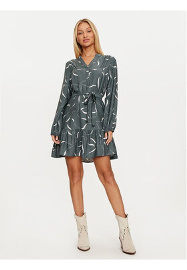 Vero Moda Sukienka codzienna Jessi 10317440 Zielony Regular Fit. Okazja: na co dzień. Kolor: zielony. Materiał: wiskoza. Typ sukienki: proste. Styl: casual