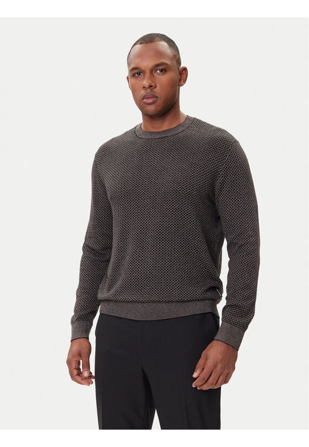 Armani Exchange Sweter XM001913 AF18841 FC012 Czarny Slim Fit. Kolor: czarny. Materiał: wiskoza, bawełna