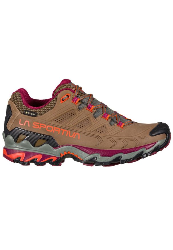 LA SPORTIVA - Buty trekkingowe damskie La Sportiva Ultra Raptor Ii Leather Gtx. Zapięcie: sznurówki. Kolor: fioletowy, pomarańczowy, wielokolorowy. Materiał: skóra, materiał. Szerokość cholewki: normalna