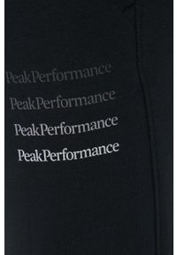 Peak Performance spodnie dresowe męskie kolor czarny z nadrukiem. Kolor: czarny. Materiał: dresówka. Wzór: nadruk #2