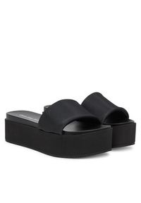 Calvin Klein Jeans Klapki Flatform Sandal Slide In Nylon YW0YW01791 Czarny. Kolor: czarny. Materiał: materiał #6