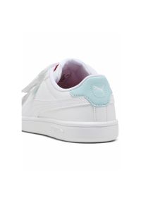Puma - Dziecięce sneakersy PUMA Smash 3.0 Badges PUMA White Safe Lake Red Fire Blue. Kolor: biały, wielokolorowy, niebieski