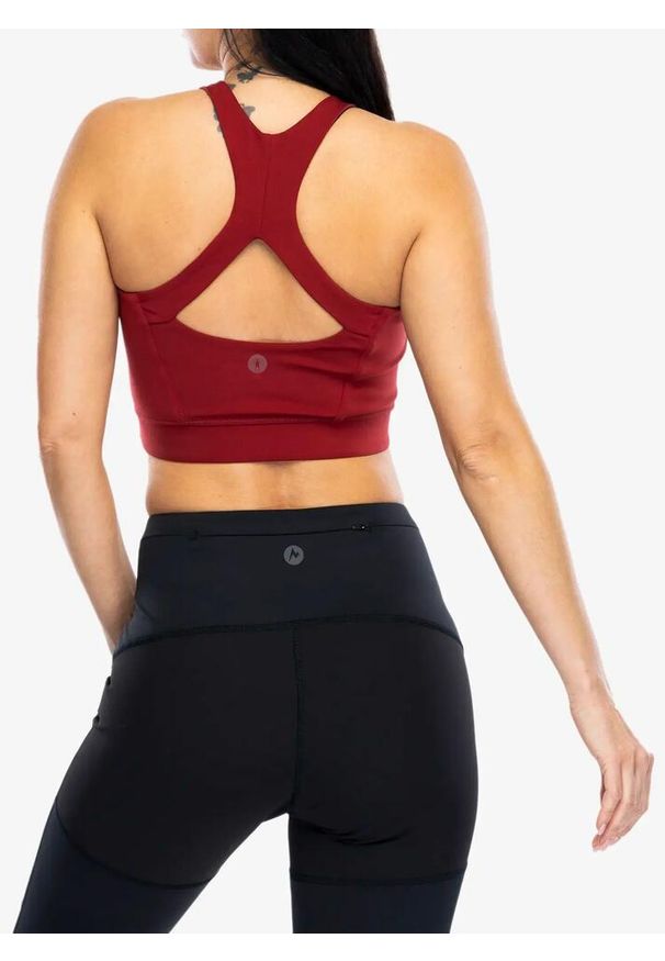Biustonosz sportowy Smartwool Active Crop Bra. Kolor: czerwony