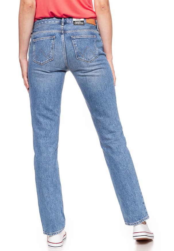 Wrangler - WRANGLER STRAIGHT ALL STAR BLUE W28TRI25U 112128522. Wzór: aplikacja. Styl: klasyczny