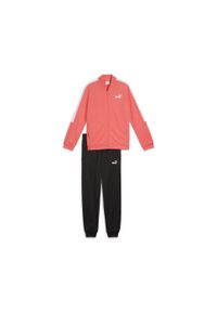 Dres Puma Poly Baseball Suit G, Dzieci. Kolor: czerwony. Materiał: dresówka. Wzór: nadruk
